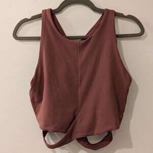 Athleta Conscious Crop Cut Out L D-DD Large Tawny Rose Pink EUC